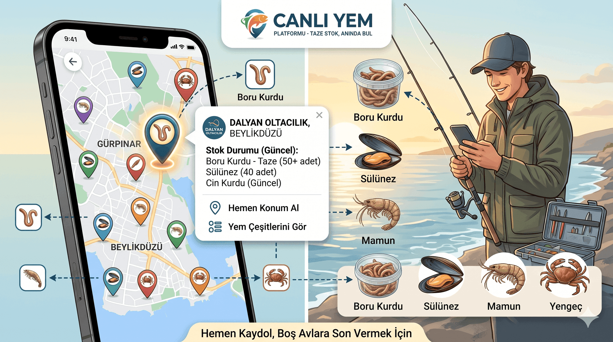 Amatör Balıkçılıkta Yeni Dönem: "Canlı Yem" Arayışına Dijital Çözüm!